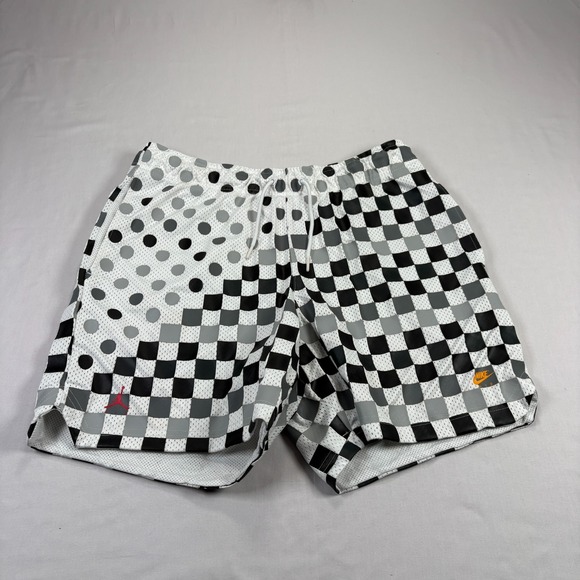 Air Jordan Shorts Mens Large Retro 3 Checkered Polka Dot Basketball Athletic AOP - Picture 1 of 13